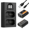 K&F Concept hordozható dupla USB-C akkumulátor DMW-BLK22 töltő + 2db DMW-BLK22 akkumulátor 2400mAh