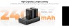 K&F Concept hordozható dupla USB-C akkumulátor DMW-BLK22 töltő + 2db DMW-BLK22 akkumulátor 2400mAh