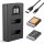 K&F Concept hordozható dupla USB-C akkumulátor CB-2LHE töltő + 2db NB-13L akkumulátor 1250mAh