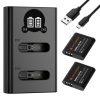 K&F Concept hordozható dupla USB-C akkumulátor BJ-11 töltő + 2db DB-110 akkumulátor 1100mAh
