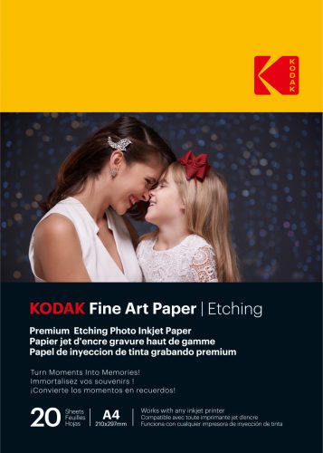 Kodak Fine Art fotópapír - Etching effect 210g, A4, 21x29,7cm, 20db
