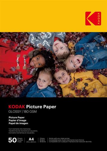 KODAK Picture fotópapír - High Gloss 180g, A4, 21x29,7cm, 50db