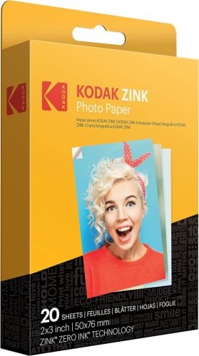 Kodak Zink instant fotópapír, 2x3" papírméret, 20db