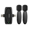Ulanzi A020GBB1 V6 3-in-1, 2db vezeték nélküli lavalier mikrofon, lighting, usb-c, 3.5mm jack