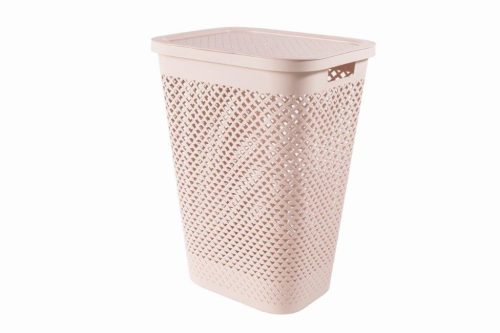 Curver Pure 55 l rózsaszín szennyestartó fedéllel