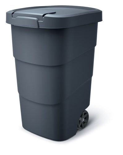 Prosperplast Wheeler 95 l szemetes – antracit színű, fekete fedéllel