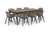 Keter Porto 200 kerti asztal, 8 személyes, 200 x75 x95cm, fekete acél váz, aswhood