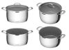 G21 Gourmet Miracle edénykészlet szűrővel, 4 darabos, rozsdamentes acél/greblon