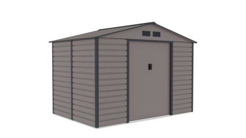 G21 GAH 529 kerti tároló, 5.3m2, 277 x191 x198cm, 117cm széles ajtó, horganyzott acél, szürke