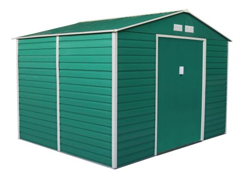 G21 GAH 529 kerti tároló, 5.3m2, 277 x191 x198cm, 117cm széles ajtó, horganyzott acél, zöld