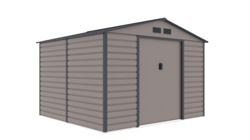 G21 GAH 706 kerti tároló, 7.1m2, 277 x255 x198cm, 117cm széles ajtó, horganyzott acél, szürke