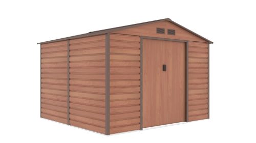 G21 GAH 706 kerti tároló, 7.1m2, 277 x255 x198cm, 117cm széles ajtó, horganyzott acél, barna