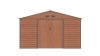 G21 GAH 1085 kerti tároló, 10.9m2, 340 x319 x205cm, 138cm széles ajtó, horganyzott acél, barna