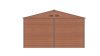 G21 GAH 1085 kerti tároló, 10.9m2, 340 x319 x205cm, 138cm széles ajtó, horganyzott acél, barna