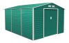 G21 GAH 1300 kerti tároló, 13m2, 340 x382 x205cm, 138cm széles ajtó, horganyzott acél, zöld