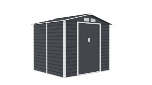 G21 GAH 407 kerti tároló, 4.1m2, 213 x191 x190cm, 96cm széles ajtó, horganyzott acél, antracit