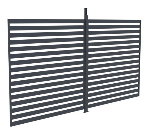 G21 fix lamellás oldalfal Austin pergolához, 3.7 x2.2m, alumínium, antracit szín