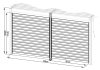 G21 fix lamellás oldalfal 3,7x2,2 m pergola Austinhoz