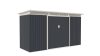 G21 GRAH 483 kerti tároló, 4.8m2, 340 x142 x184cm, 138cm széles ajtó, horganyzott acél, antracit