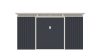 G21 GRAH 483 kerti tároló, 4.8m2, 340 x142 x184cm, 138cm széles ajtó, horganyzott acél, antracit