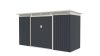 G21 GRAH 483 kerti tároló, 4.8m2, 340 x142 x184cm, 138cm széles ajtó, horganyzott acél, antracit