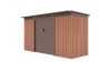 G21 GRAH 483 kerti tároló, 4.8m2, 340 x142 x184cm, 138cm széles ajtó, horganyzott acél, barna