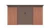 G21 GRAH 700 kerti tároló, 7m2, 340 x206 x186cm, 138cm széles ajtó, horganyzott acél, barna