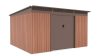 G21 GRAH 1132 kerti tároló, 11.3m2,  340 x333 x191cm, 138cm széles ajtó, horganyzott acél, barna