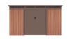 G21 GRAH 1132 kerti tároló, 11.3m2,  340 x333 x191cm, 138cm széles ajtó, horganyzott acél, barna