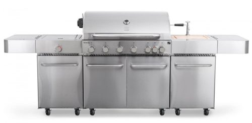 G21 Nevada BBQ konyha Premium Line gázgrill, 8 égőfej + ajándék nyomáscsökkentő