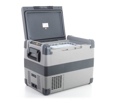 G21 kompresszoros hordozható hűtőláda, 60 liter, fagyasztás, 12/24V DC /220-240V AC