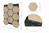 G21 zajcsökkentő akusztikus panel, 81,5 x66,5 x2,1 cm, méhsejt alakú, natúr tölgyfa (4 darabos kiszerelésben rendelhető, az ár darabonként értendő)