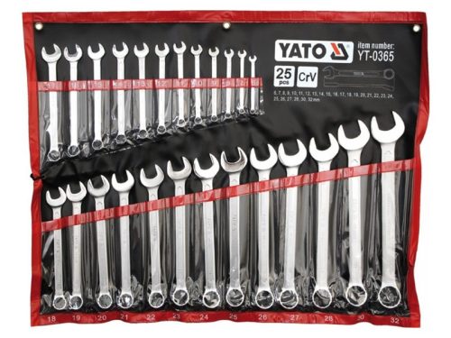 Yato YT-0365 Csillag-villáskulcs készlet 25 részes 6-32 mm CrV