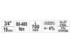 Yato YT-07712 Nyomatékkulcs 3/4" 80-400 Nm / 676-697 mm CrV