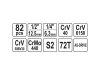 Yato YT-12691 Dugókulcs készlet 82 részes 1/4", 1/2" CrV