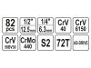Yato YT-12691 Dugókulcs készlet 82 részes 1/4", 1/2" CrV