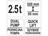 Yato YT-17207 Hidraulikus krokodil emelő 2,5T alacsony profil, dupla dugattyú