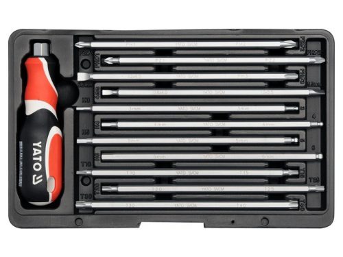 Yato YT-2797 Csavarhúzó készlet kétvégű szárral 12 részes