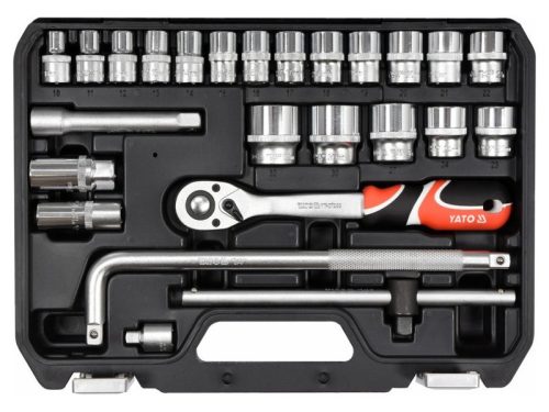 Yato YT-38741 Dugókulcs készlet 25 részes 1/2" 10-32 mm CrV