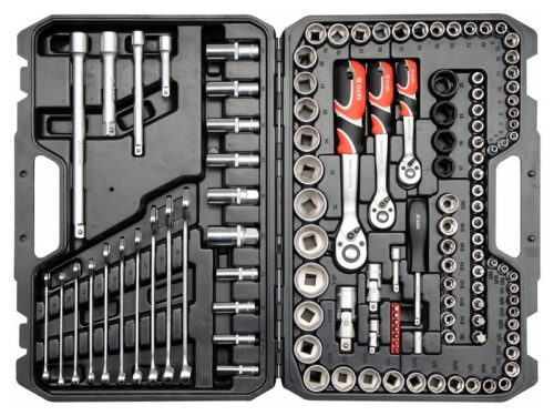 Yato YT-38801 Dugókulcs készlet 120 részes 1/4", 3/8", 1/2" CrV