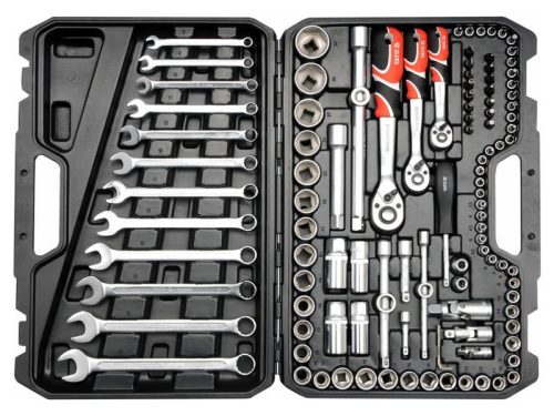 Yato YT-38831 Dugókulcs készlet 111 részes 1/4", 3/8", 1/2" CrV