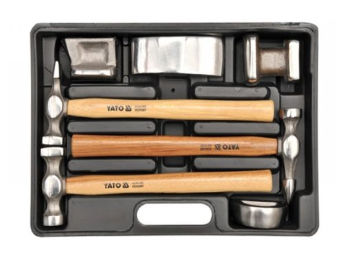 Yato YT-4590 Karosszériás kalapács és egyengető készlet 7 részes Hickory nyéllel