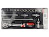 Yato YT-5537 Dugókulcs készlet 24 részes 1/2" 10-32 mm CrV (fiókbetét)