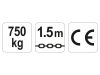 Yato YT-58962 Karos láncos emelő 750 kg 1,5 m