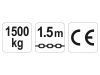 Yato YT-58964 Karos láncos emelő 1500 kg 1,5 m