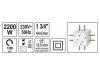 Yato YT-81980 Gyémántfúró + állvány 5/4" 2200 W