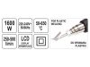 Yato YT-82296 Hőlégfúvó tartozékokkal LCD kijelzővel 50 - 650 °C 1600 W
