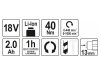 Yato YT-82780 Akkus fúrócsavarozó 40 Nm 18 V Li-Ion (1 x 2,0 Ah akku + töltő)