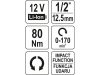Yato YT-829021 Akkus sarok ütvecsavarozó 1/2" 80 Nm szénkefe nélküli 12 V Li-Ion (akku + töltő nélkül)