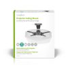Nedis PJCM100BK projektor tartó, 13cm, 10kg, mennyezeti, dönthető, forgatható, ezüst